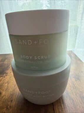 SAND + FOG Marshmallow Skies Body Scrub & Whipped Body Butter - Soft Sage NWOT